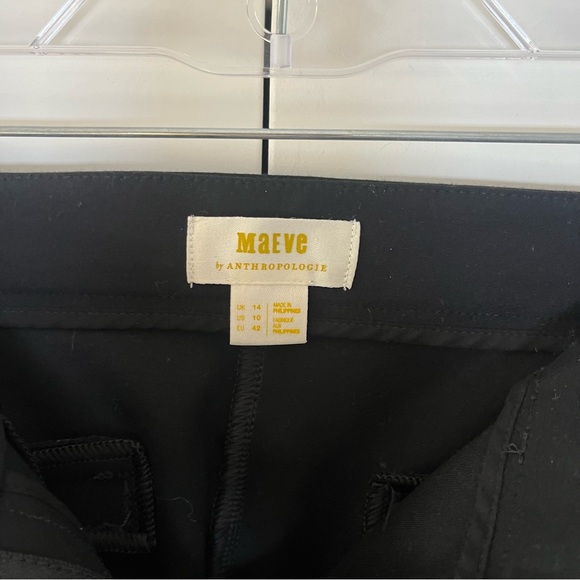 Anthropologie Maeve Ankle Zip Pants Black Size 10 Career Office - Picture 10 of 11